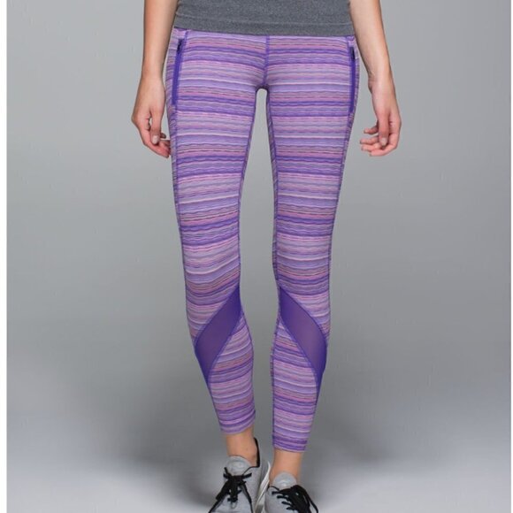 Lululemon Inspire Tight II (Mesh) Space Dye Twist Iris Flower Pink Shell / Iris - Picture 2 of 11